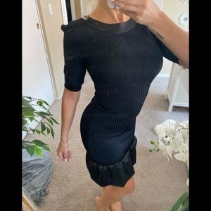 Classy Black Dress with Ruffle Bottom